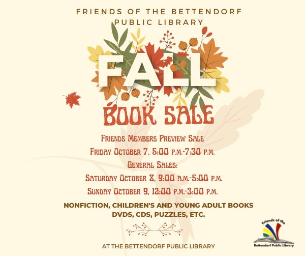 fall book sale announcement